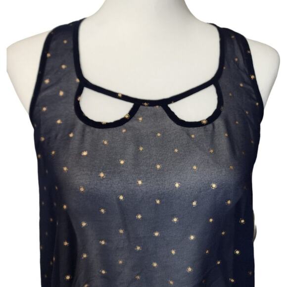 Freebird Sheer Navy Tank Size L - Picture 2 of 5